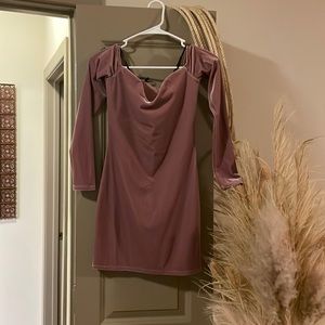 Never Worn Pink Velvet Mini Dress (Brand: NBD)